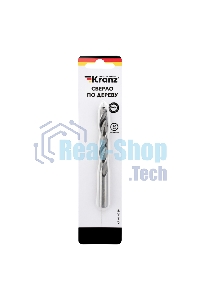 Сверло по дереву Kranz 10х130 мм, цилиндрический хвостовик