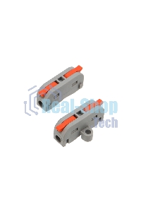 Клемма соединительная Rexant многоразовая проходная 1 полюс, с монтажной площадкой (0,08-4 мм²), серая (50 шт./уп.)