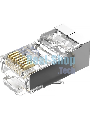 Коннектор Vention RJ45 (8p8c), FTP, cat. 6, под витую пару, экранированный (50 шт.)