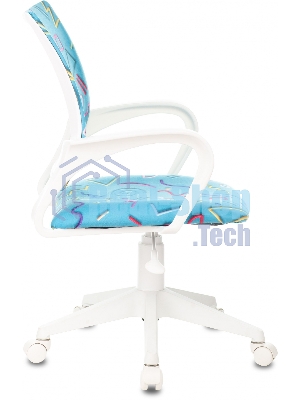 Кресло Бюрократ BuroKIDS 1 W Sticks 06 голубой, ткань, 120 кг