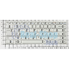 Клавиатура для ноутбука Sony Vaio VPC-Y белый с серебристой рамкой
