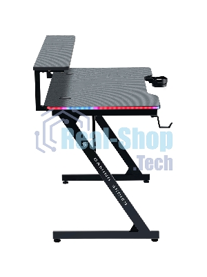 Стол игровой Defender Adamant полка, подвесы, черный, МДФ, RGb