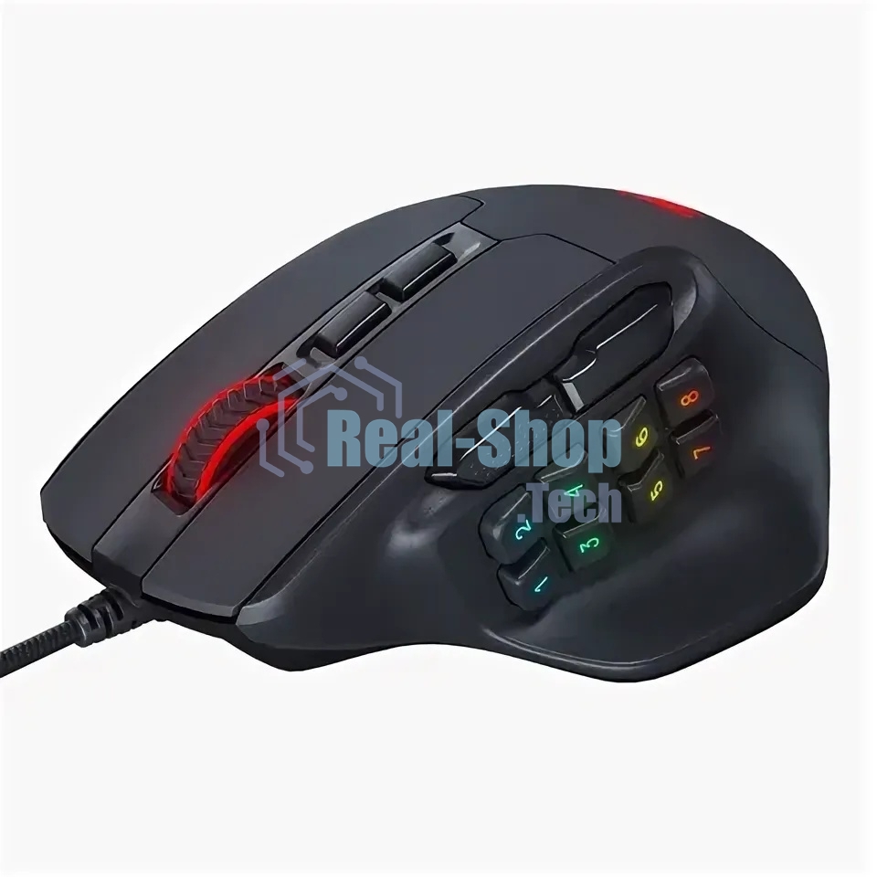 Мышь проводная REDRAGON Aatrox черный, 12400 dpi, USB, кнопки - 15
