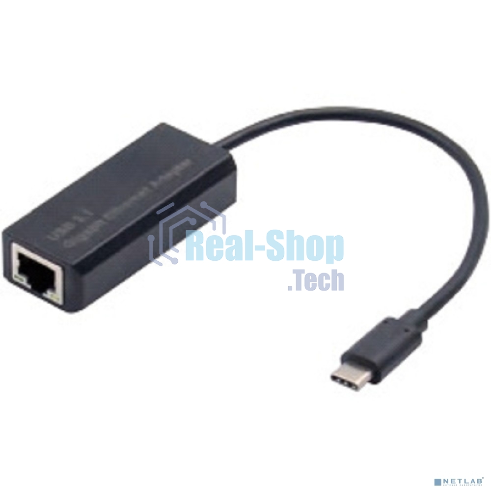 Кабель-адаптер ExeGate EXE-732C-45 (USB2.0 Type-C --> 1xRJ45 UTP 10Mbps/100Mbps, Realtek Chipset RTL8152B)