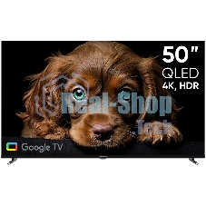 Телевизор Topdevice 50'' TDTV50CQ09U черный QLED UHD 60Hz Google TV 2/16Gb
