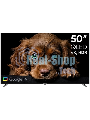 Телевизор TopDevice 50'' TDTV50CQ09U черный QLED UHD 60Hz Google TV 2GB/16GB