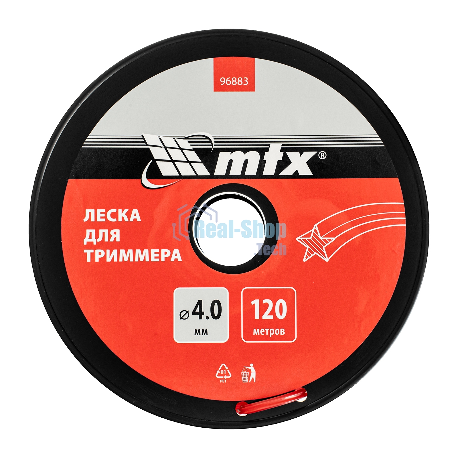 Леска для триммера MTX звезда 4,0 мм х 120 м, на катушке