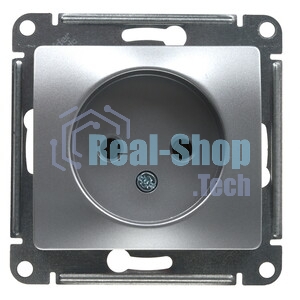 Механизм розетки 1-м СП Glossa 16А IP20 без заземл. алюм. SchE GSL000341