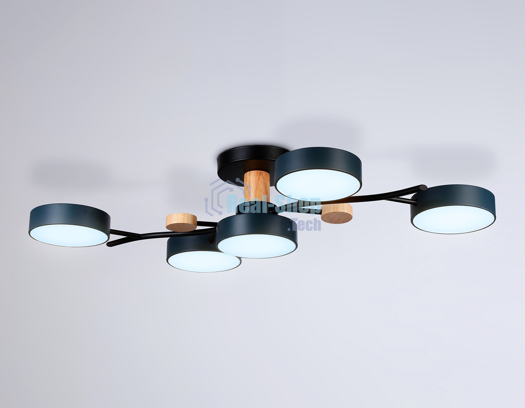 Светильник Ambrella light FL4835/5 BK черный 3000K-6400K 70W 830*400*160 (ПДУ ИК)