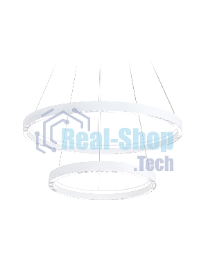 Подвесной светодиодный светильник Ambrella light FL5862/2 WH белый 45W 3000K/4200K/6400K D600/400*830 (без ПДУ)