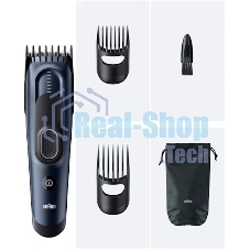 Машинка для стрижки Braun HC5550 черный (насадок в компл:2шт)