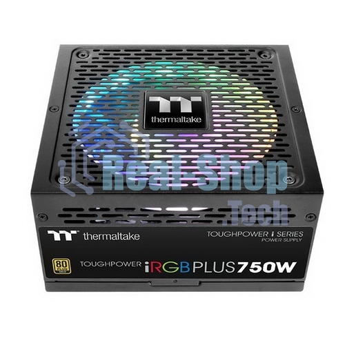 Блок питания Thermaltake Toughpower iRGb PLUS 750W RTL (PS-TPI-0750F3FDGE-1), 750Вт, 80 PLUS Gold, 140мм, модульный, черный