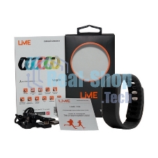 Фитнес-браслет Lime Lime 102 черный Шагомер, Подсчет калорий, Часы, Будильник, черный ремешок (550113)