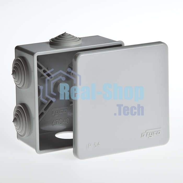 Коробка расп. для о/п Рувинил 67040 Тусо 85х85х40мм, 6 вводов, IP54