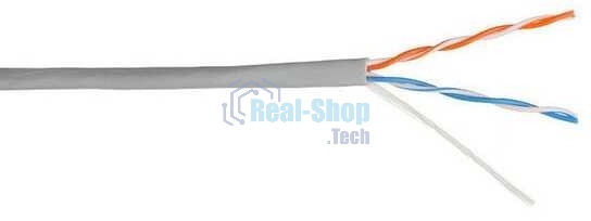 Кабель информационный Lanmaster NM-UTP5E2PR-CCA кат.5е U/UTP не экранированный 2X2 PVC внутренний 305м серый