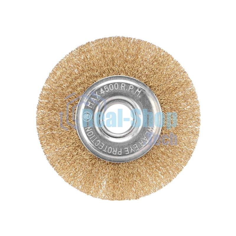 Щетка дисковая для УШМ Kranz латунь 125 мм, отв. 22,23 мм