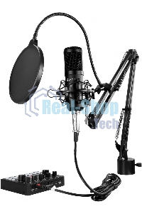 Микрофон проводной Оклик SM-600G 2.5м черный