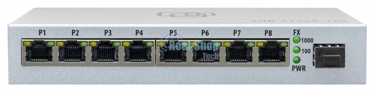 Коммутатор SNR SNR-S1908-1GS, 1Гбит/с, количество портов 8 шт, (L2)