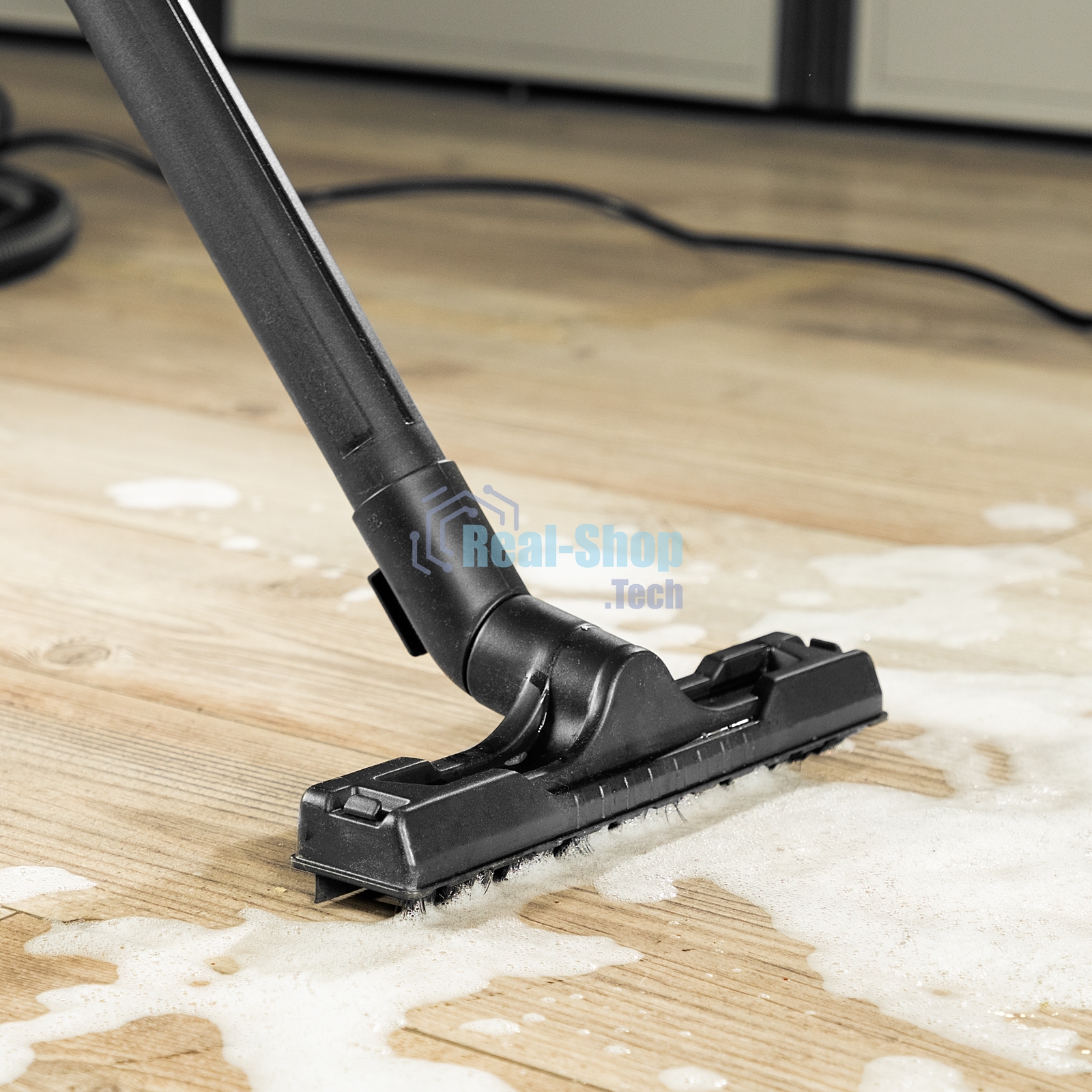 Строительный пылесос Denzel RVC20 желтый, 1400 Вт, уборка сухая/сбор воды/выдув, пылесборник мешок/контейнер, 20 л