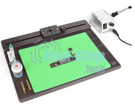 Алюминиевая платформа для микроскопа с ковриком для пайки BAKU BA-697