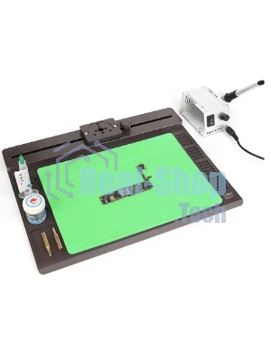 Алюминиевая платформа для микроскопа с ковриком для пайки BAKU BA-697