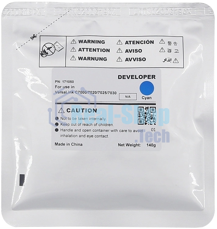 Девелопер CET для Xerox VersaLink C7000/C7020/C7025/7C030 Cyan (140г, 400000 стр.)