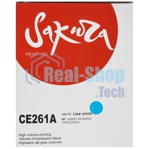 Картридж лазерный Sakura CE261A для HP Color LaserJet CP4020/4025/4520/4525, синий, 11000 к.