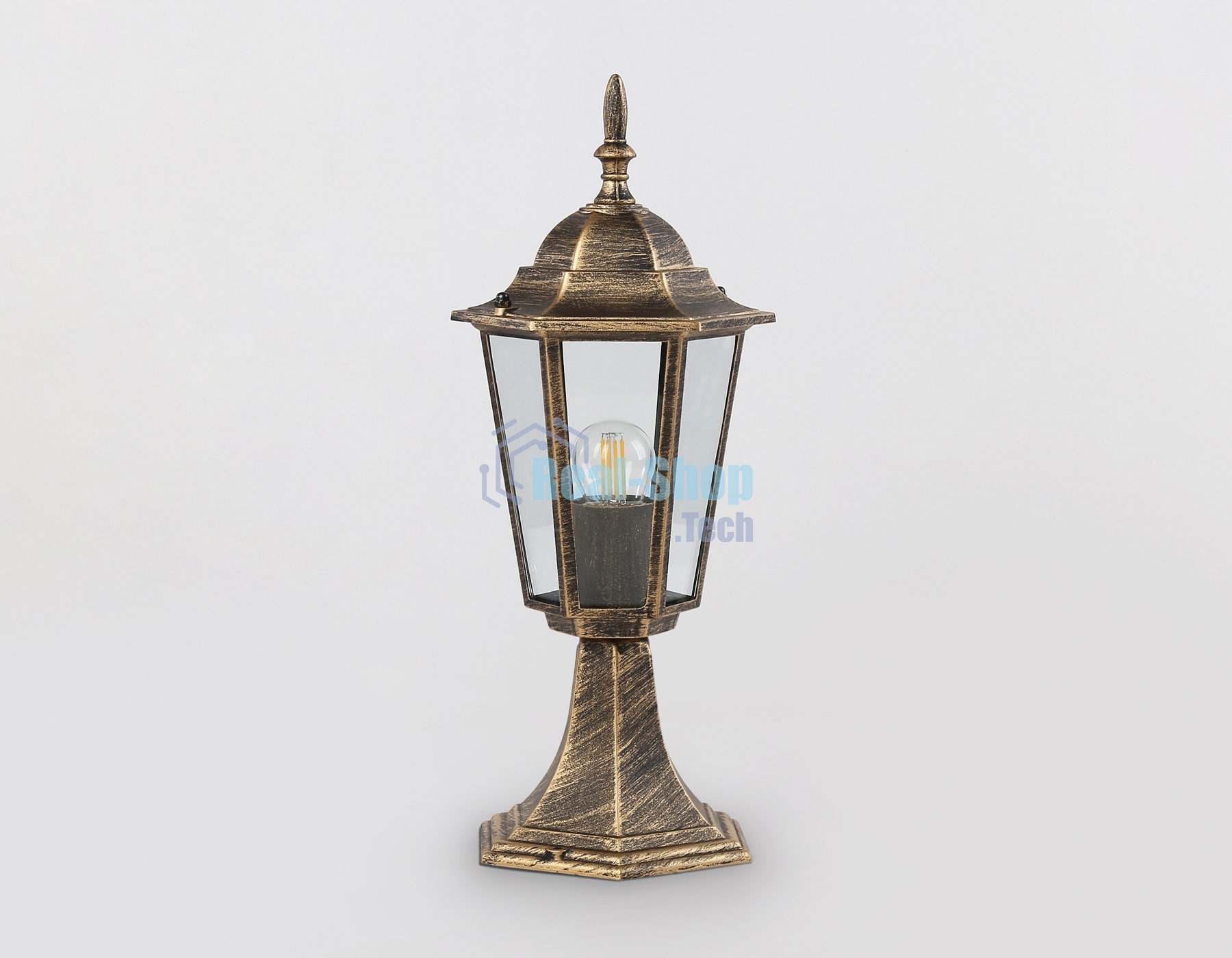 Светильник Ambrella light ST2025 GD/BK/CL золото/черный/прозрачный IP54 E27 max 40W D150*400