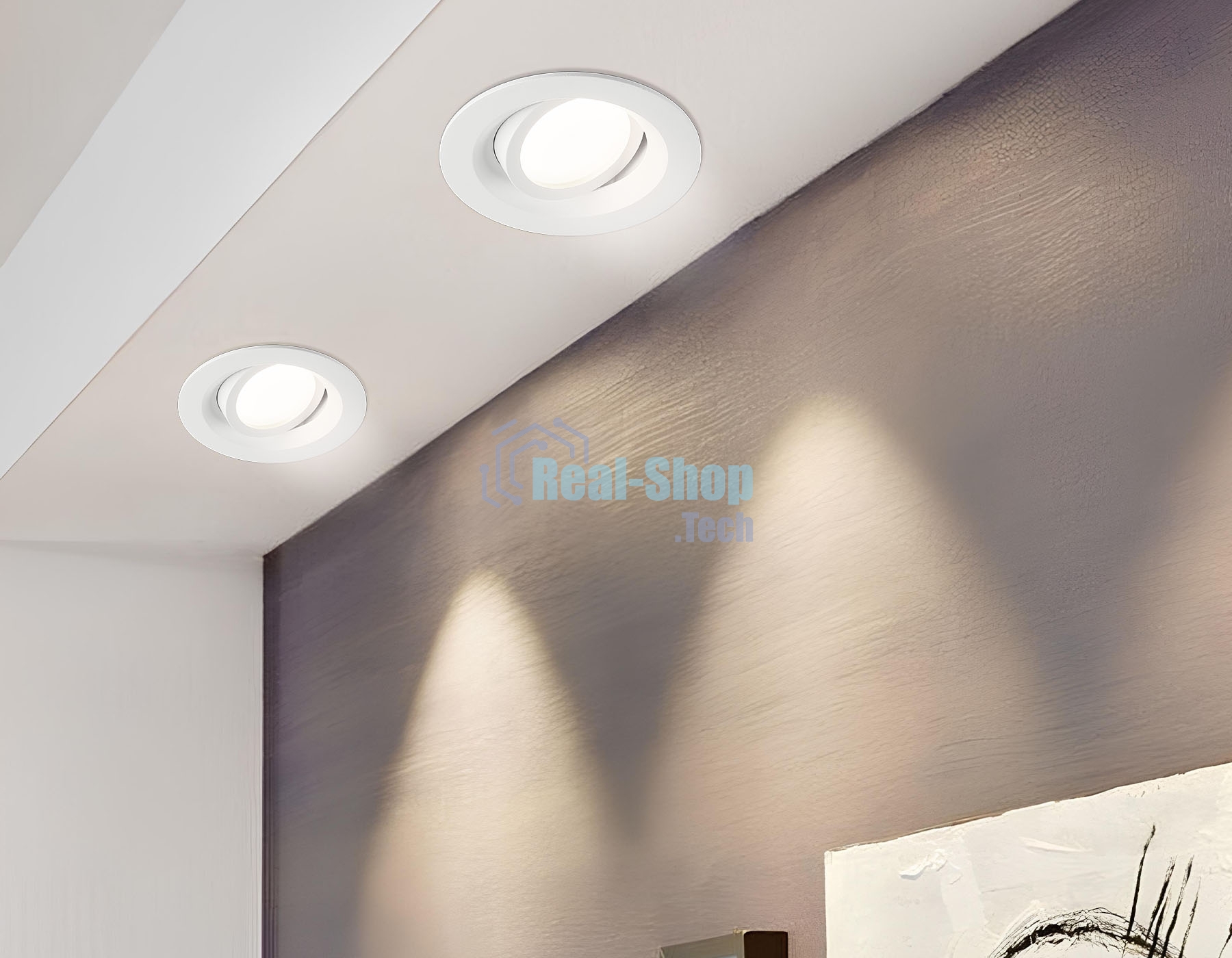 Встраиваемый поворотный точечный светильник Ambrella light TN102741 WH белый IP20 GU5.3 D95*25