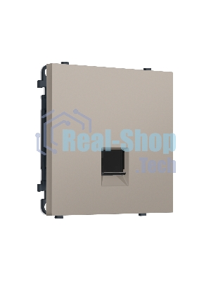 Комплект механизма компьютерной розетки SIGMA Серо-бежевый матовый RJ-45 (8P8C) CAT6 с/ш QUANT PRO (SP3720, PR188)