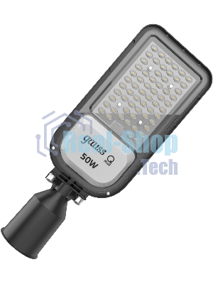 Светильник уличный Gauss Qplus 50W 6000lm 5000K 120-260V IP65 370x145x45мм черный КСС 