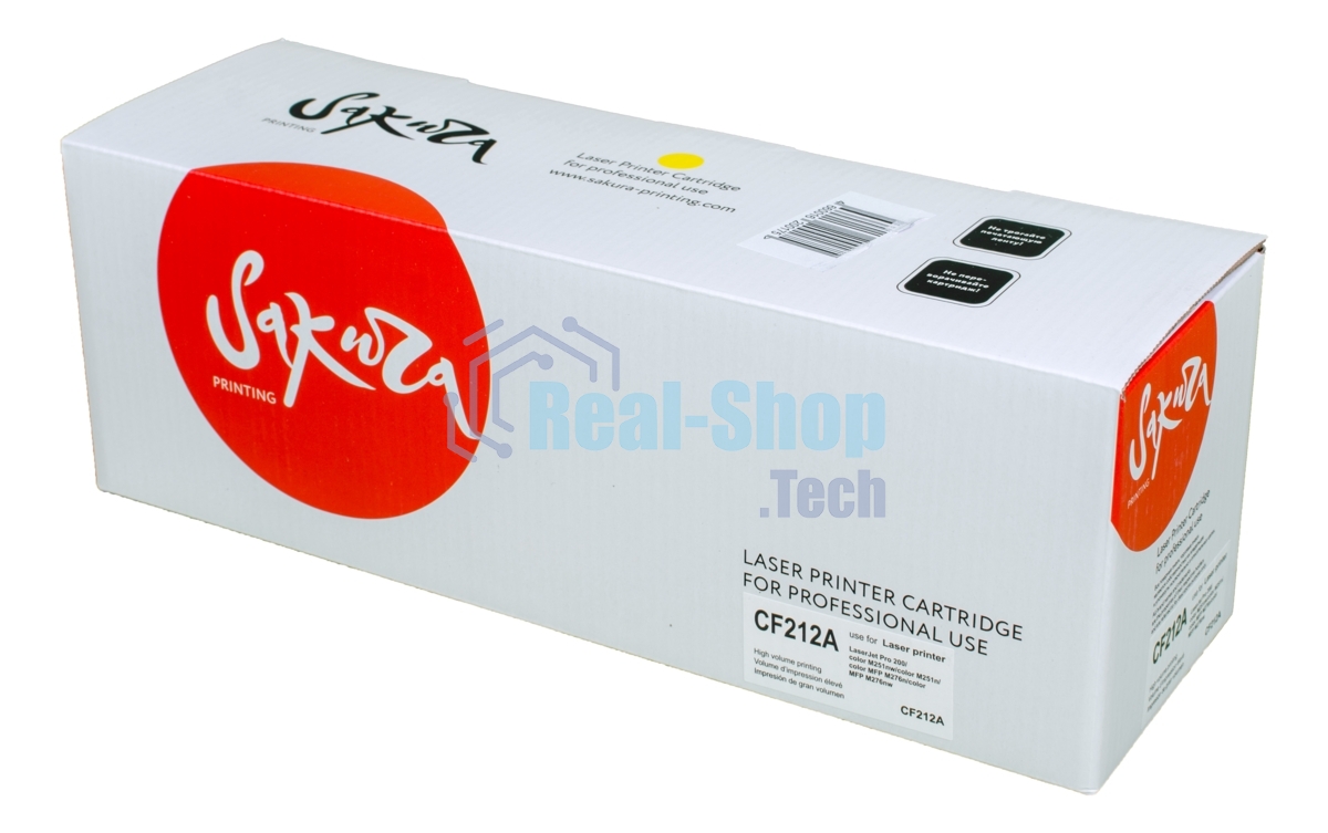 Картридж лазерный Sakura CF212A для HP LJ Pro M251/M276, желтый, 1800 к.