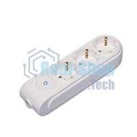Колодка удлинителя 3-м с заземл. защ. шторки с выкл. Makel N3310000