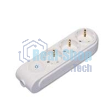 Колодка удлинителя 3-м с заземл. защ. шторки с выкл. Makel N3310000