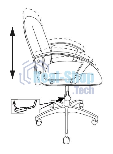 Кресло компьютерное Бюрократ CH-808-LOW/#B 3С11 черный, низкая спинка, сиденье на пиастре