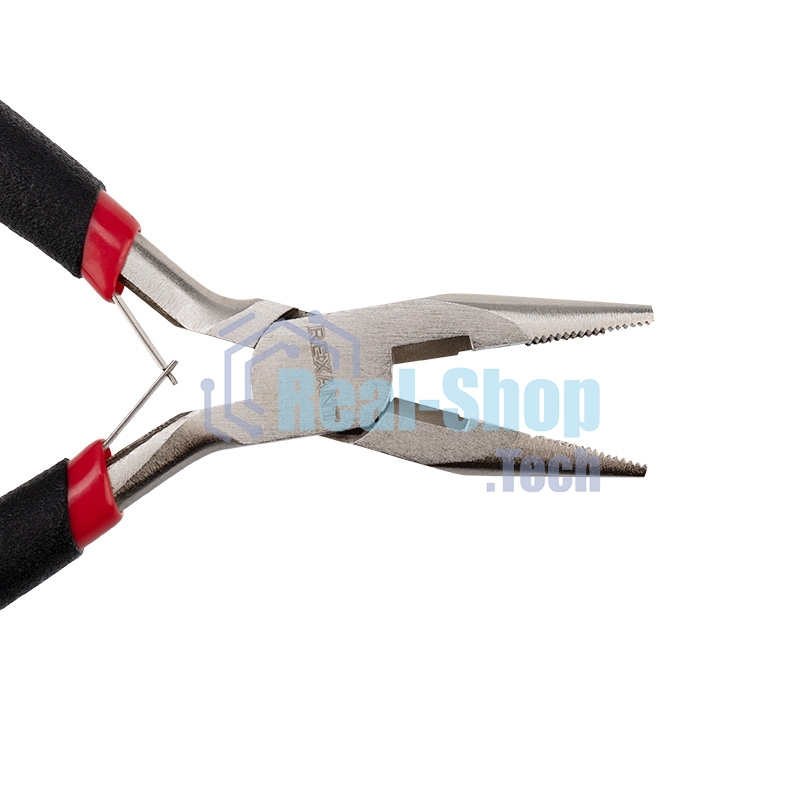 Тонкогубцы Rexant мини 120 мм никелированные, авторазжим, обливные рукоятки