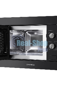 Микроволновая печь встраиваемая Maunfeld MBMO.20.1PGB черный, 20 л, 800 Вт, переключатели - поворотный механизм