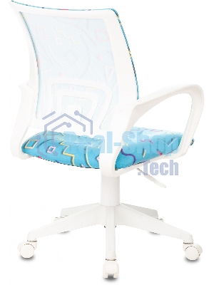 Кресло Бюрократ BuroKIDS 1 W Sticks 06 голубой, ткань, 120 кг