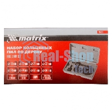Набор кольцевых пил Matrix по дереву, 19-64 мм 11 предм