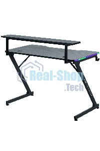 Стол игровой Defender Adamant полка, подвесы, черный, МДФ, RGb