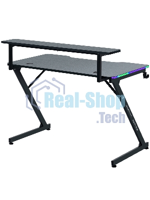 Стол игровой Defender Adamant полка, подвесы, черный, МДФ, RGb