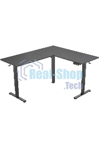 Стол компьютерный Cactus угловой подъемный столешница МДФ черный каркас черный 1600х1400х720х1180 мм (CS-EDXL-BBK)