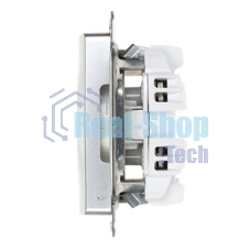 Механизм розетки 1-м СП Glossa 16А IP20 без заземл. алюм. SchE GSL000341