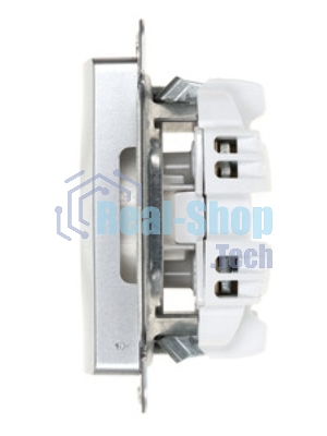 Механизм розетки 1-м СП Glossa 16А IP20 без заземл. алюм. SchE GSL000341