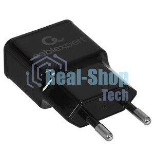 Сетевое зарядное устройство Cablexpert MP3A-PC-12 100/220V - 5V USB 2 порта, 2.1A, черный