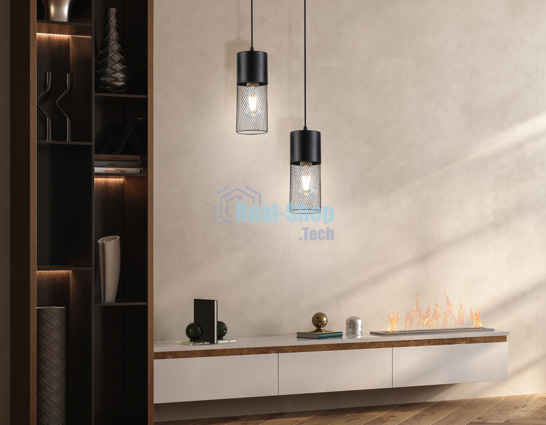 Светильник Ambrella light TR8500 BK черный E27 max 60W D100*1000
