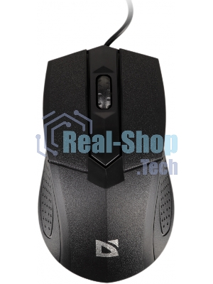 Мышь проводная Defender Optimum MB-270 черный, 1000 dpi, USB, кнопки - 3