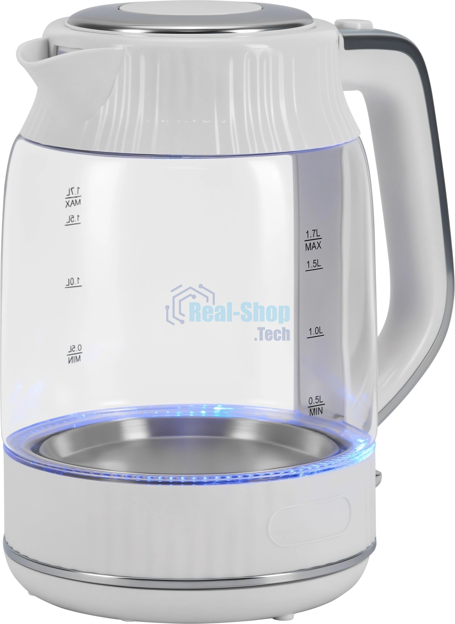 Чайник электрический Vitek VT-WK1059 1.7л. 2200Вт белый корпус: стекло/пластик