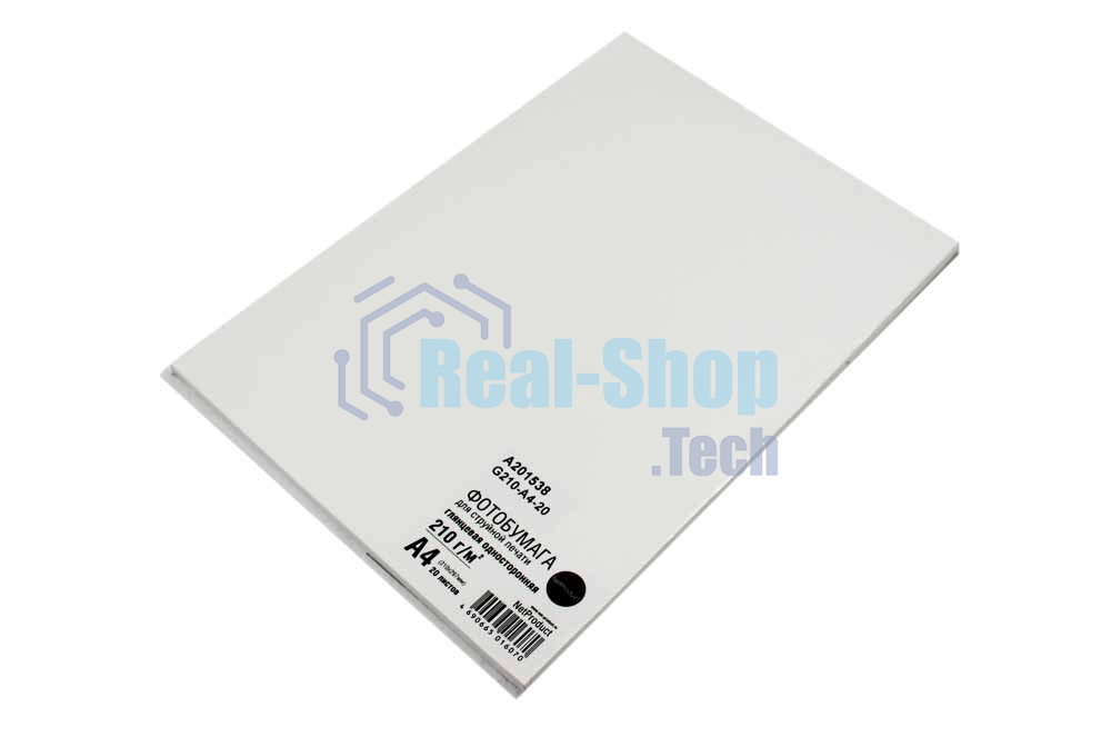 Фотобумага глянцевая односторонняя (NetProduct) A4 210 г/м 20л.