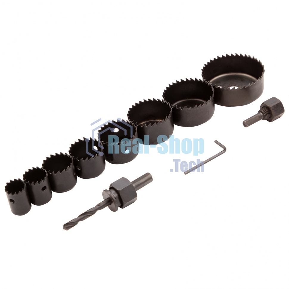 Набор кольцевых пил Matrix по дереву, 19-64 мм 11 предм